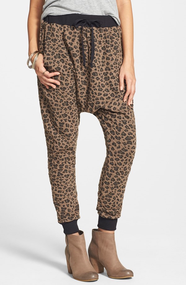 Leopard Knit Jogger Pants (Juniors)